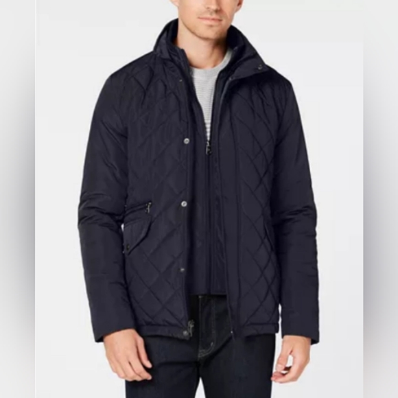 Calvin Klein Mixed Media Quilted Barn Jacket - Picture 1 of 3